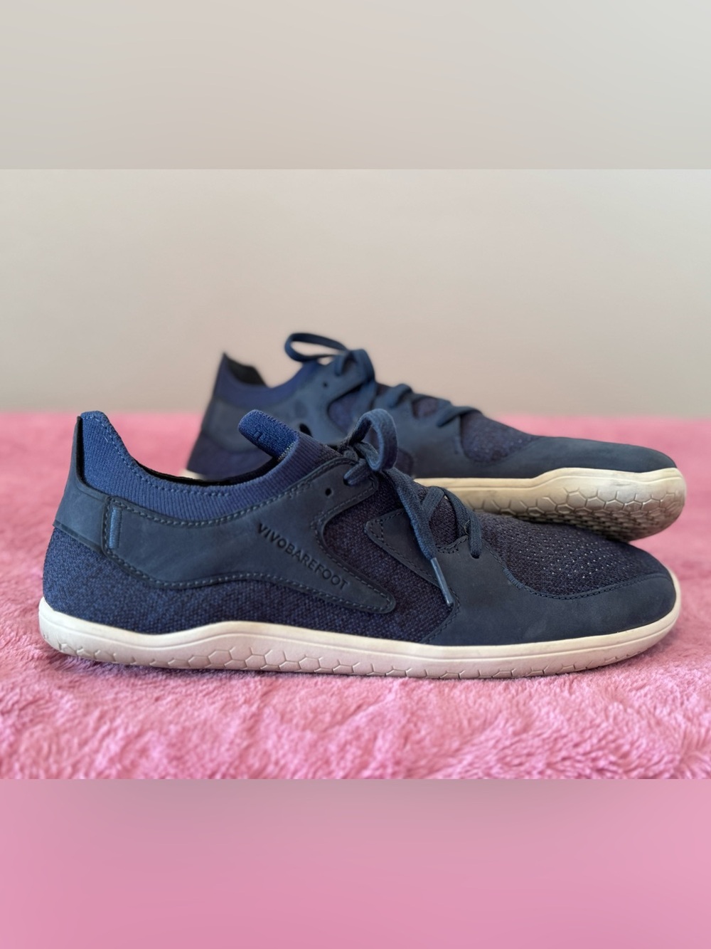 Vivobarefoot Primus Asana Men's Casual Knit Sneakers in Slate Blue - Picture 2 of 6